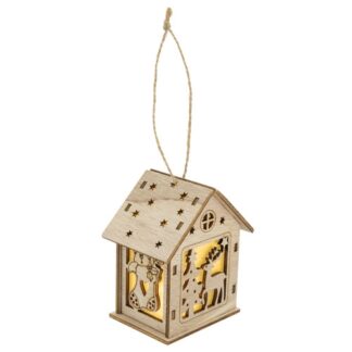 Cabana de madeira com luz "hallstatt"