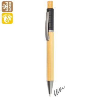 Boligafo bambÚ, fibra de trigo y metal "zeres"