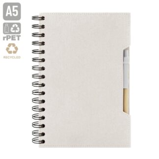 Caderno a5 com caneta eco "green life"