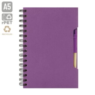 Caderno a5 com caneta eco "green life"