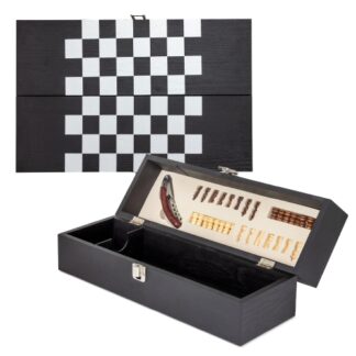 Set de vinho com xadrez "saboya"