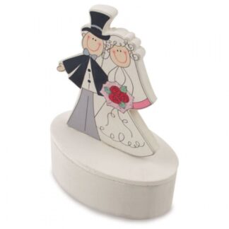 Cajita boda chic "novios"