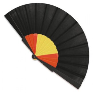 Abanico varillas espaÑa negro "marisma"